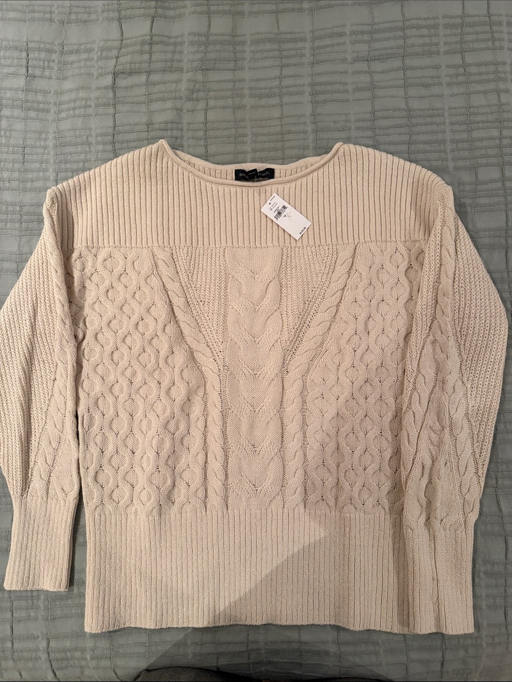 Banana Republic Women's Cable Boat Neck Sweater, size M, new w/tags